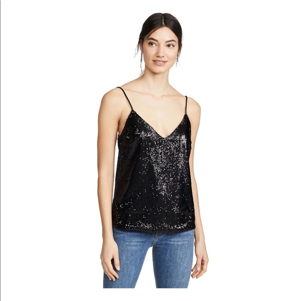David Lerner Chrissy Cami in Black Sequins.